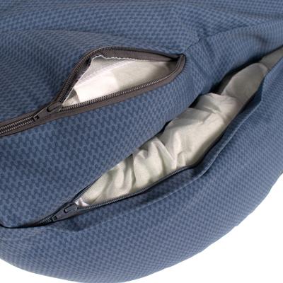 Show full view: Carolina Pet GreenDog Checkered Wave Bolster Dog Bed, Wavy Blue, Medium slide 6 of 9