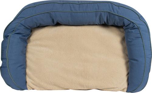 Show full view: Carolina Pet GreenDog Checkered Wave Bolster Dog Bed, Wavy Blue, Large slide 5 of 9