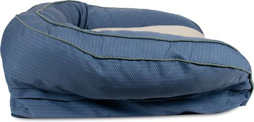 Show full view: Carolina Pet GreenDog Checkered Wave Bolster Dog Bed, Wavy Blue, Large slide 3 of 9