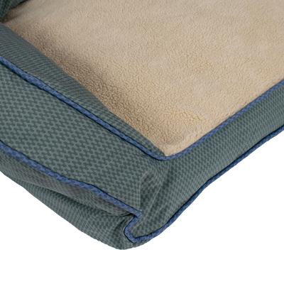 Show full view: Carolina Pet GreenDog Checkered Wave Bolster Dog Bed, Wavy Green, Large slide 6 of 9
