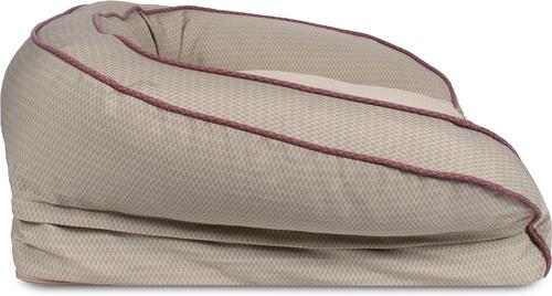 Show full view: Carolina Pet GreenDog Checkered Wave Bolster Dog Bed, Wavy Tan, Small slide 3 of 9