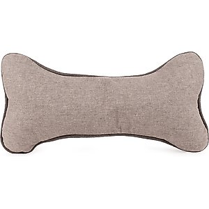 Carolina Pet GreenDog Luxe Neutral Bone Pillow Dog Bed, Light Gray, Large/X-Large