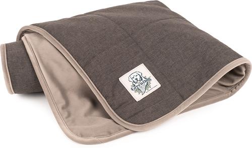 Show full view: Carolina Pet GreenDog Luxe Netural Dog Crate Blanket, Dark Gray, Small/Medium slide 3 of 7