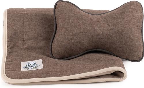 Show full view: Carolina Pet GreenDog Luxe Netural Dog Crate Blanket, Coffee, Small/Medium slide 4 of 5