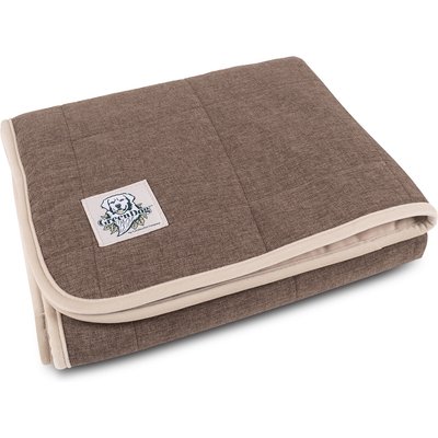 Carolina Pet Carolina Pet GreenDog Luxe Netural Dog Crate Blanket, Coffee, Small/Medium