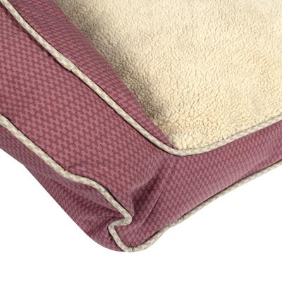 Show full view: Carolina Pet GreenDog Checkered Wave Bolster Dog Bed, Wavy Red, Large slide 6 of 9