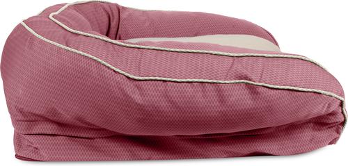 Show full view: Carolina Pet GreenDog Checkered Wave Bolster Dog Bed, Wavy Red, Large slide 3 of 9
