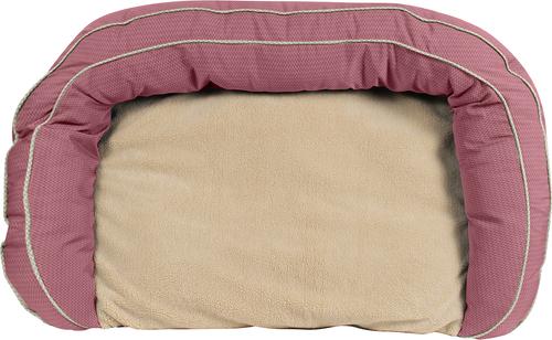Show full view: Carolina Pet GreenDog Checkered Wave Bolster Dog Bed, Wavy Red, Large slide 5 of 9