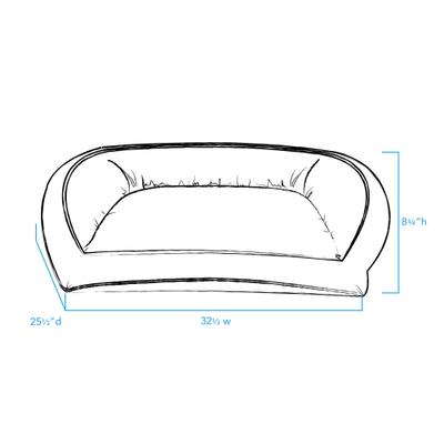 Show full view: Carolina Pet GreenDog Checkered Wave Bolster Dog Bed, Wavy Blue, Medium slide 8 of 9