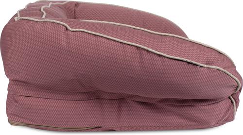 Show full view: Carolina Pet GreenDog Checkered Wave Bolster Dog Bed, Wavy Red, Medium slide 4 of 10