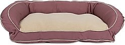 Carolina Pet GreenDog Checkered Wave Bolster Dog Bed, Wavy Red, Medium