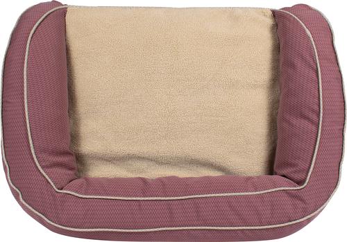 Show full view: Carolina Pet GreenDog Checkered Wave Bolster Dog Bed, Wavy Red, Small slide 6 of 10