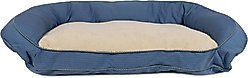 Carolina Pet GreenDog Checkered Wave Bolster Dog Bed, Wavy Blue, Large