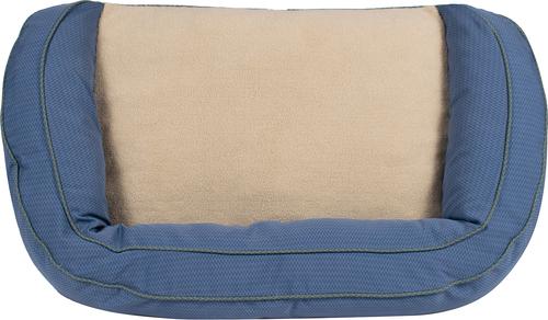 Show full view: Carolina Pet GreenDog Checkered Wave Bolster Dog Bed, Wavy Blue, Medium slide 5 of 9