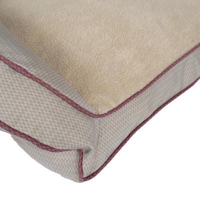 Show full view: Carolina Pet GreenDog Checkered Wave Bolster Dog Bed, Wavy Tan, Small slide 6 of 9