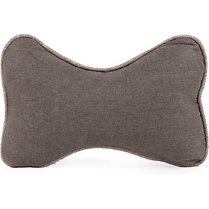 Carolina Pet GreenDog Luxe Neutral Bone Pillow Dog Bed, Dark Gray, Small/Medium