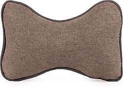 Carolina Pet GreenDog Luxe Neutral Bone Pillow Dog Bed, Coffee, Small/Medium