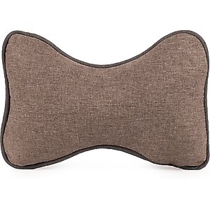 Carolina Pet GreenDog Luxe Neutral Bone Pillow Dog Bed, Coffee, Small/Medium