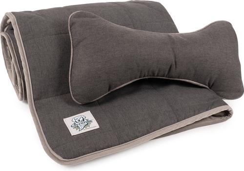 Show full view: Carolina Pet GreenDog Luxe Netural Dog Crate Blanket, Dark Gray, Large/X-Large slide 5 of 6