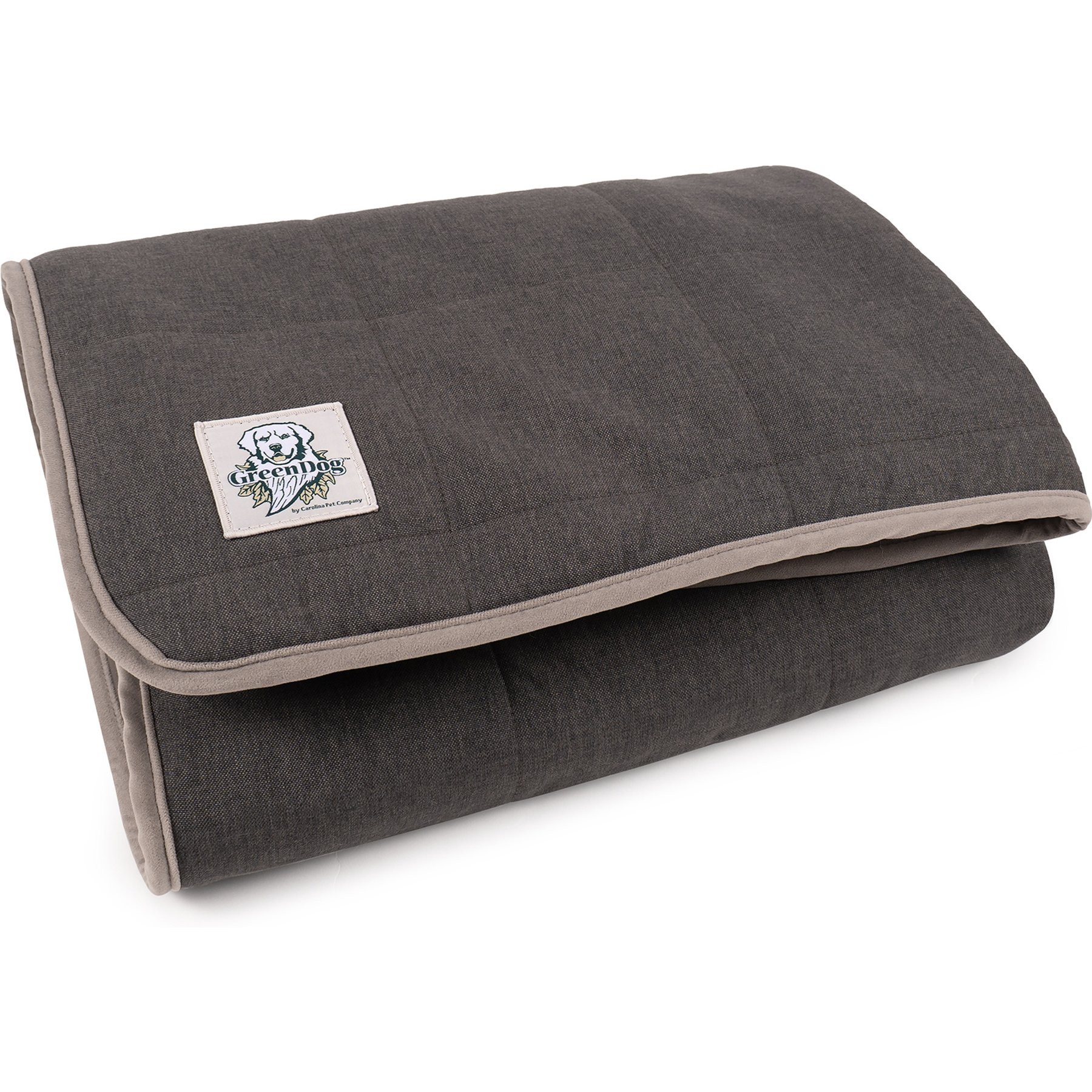 Carolina Pet GreenDog Luxe Netural Dog Crate Blanket, Dark Gray, Large/X-Large