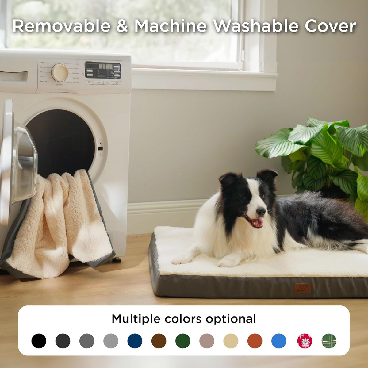 Out of Stock - BEDSURE Orthopedic Waterproof Dog Mat & Bed with Sherpa ...