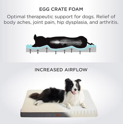 Show full view: Bedsure Orthopedic Waterproof Dog & Cat Bed, Grey, XX-Large slide 3 of 8