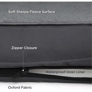 Bedsure Orthopedic Waterproof Dog & Cat Bed, Dark Grey, Large