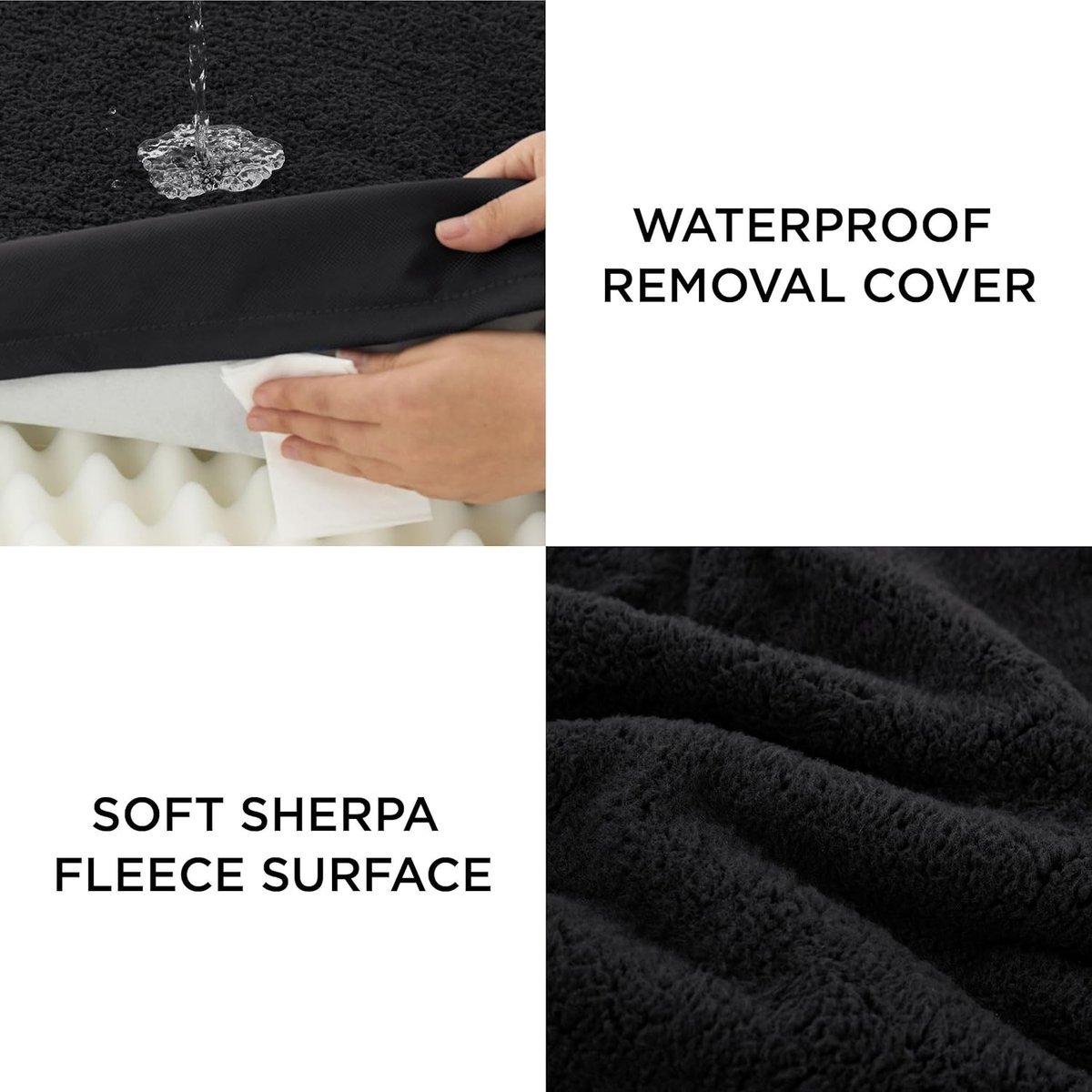 Out of Stock - BEDSURE Orthopedic Waterproof Dog Mat & Bed with Sherpa ...