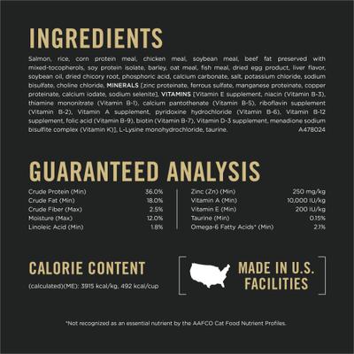 Show full view: Purina Pro Plan Adult Sensitive Skin & Stomach Salmon & Rice Formula Dry Cat Food, 3.5-lb bag slide 7 of 13