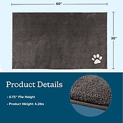 Pet Adobe Dog Door Mat for Muddy Paws, 60 x 36-in, Gray, X-Large slide 2 of 6