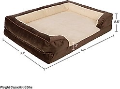 Pet Adobe Orthopedic Dog Bed with Bolster, Brown, X-Large slide 2 of 7