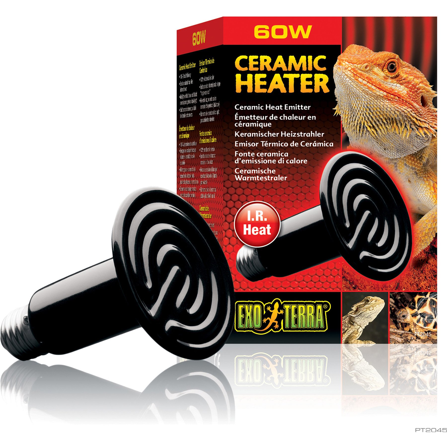 Exo Terra Ceramic Reptile Heater Bulb, 60-watt