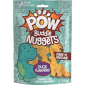 Fieldcrest Farms Pow Buddie Nuggets Dino Duck Flavor Dog Treats, 13 count