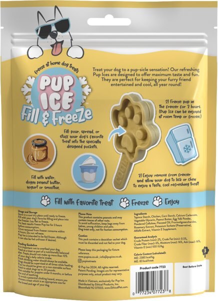 Pup Ice Fill & Freeze Paw Dog Treats, 3 count