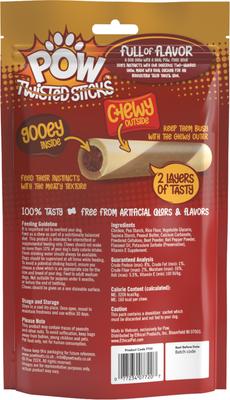 Show full view: Fieldcrest Farms Pow Twisted Sticks Chicken & Peanut Butter Flavor Dog Treats, 4 count slide 3 of 5