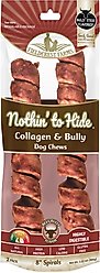 Fieldcrest Farms Nothin' To Hide Spirals 8 inch Bully Dog Chew Treats, 2 count