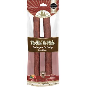 Fieldcrest Farms Nothin' To Hide Large Roll 10-inch Bully Flavor Dog Chews, 2 count