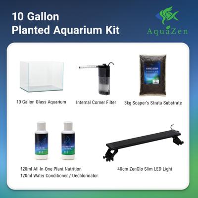 Show full view: AquaZen Rimless Desktop Freshwater Planted Tank Kit, 10-gal slide 3 of 7