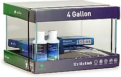 AquaZen Rimless Desktop Freshwater Planted Tank Kit, 4-gal
