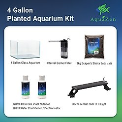 AquaZen Rimless Desktop Freshwater Planted Tank Kit, 4-gal slide 2 of 5