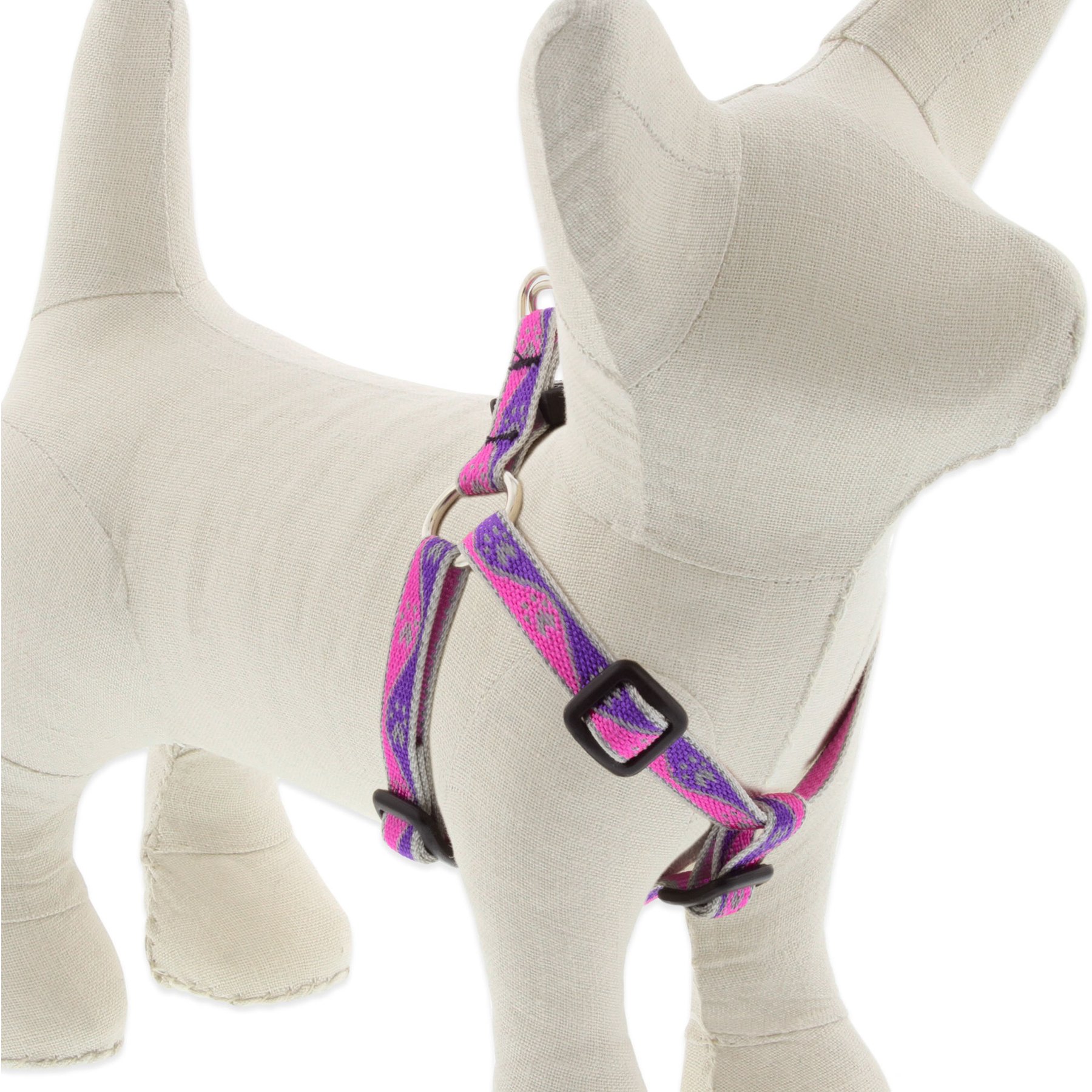 LupinePet Reflective Paws Step In Dog Harness, Pink Paws, X-Small: 10 to 13-in chest