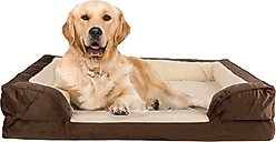 Pet Adobe Orthopedic Dog Bed with Bolster, Brown, X-Large