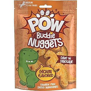 Fieldcrest Farms Pow Buddie Nuggets Dino Chicken Flavor Dog Treats, 13 count