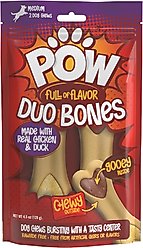 Fieldcrest Farms Pow Duo Bones Dog Treats, 2 count