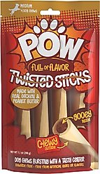 Fieldcrest Farms Pow Twisted Sticks Chicken & Peanut Butter Flavor Dog Treats, 4 count