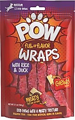 Fieldcrest Farms Pow Meaty Wraps Duck Dog Treats, 12 count