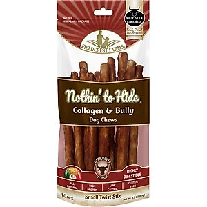 Fieldcrest Farms Nothin' To Hide Small Twist Stix Bully Flavor Dog Chews, 10 count