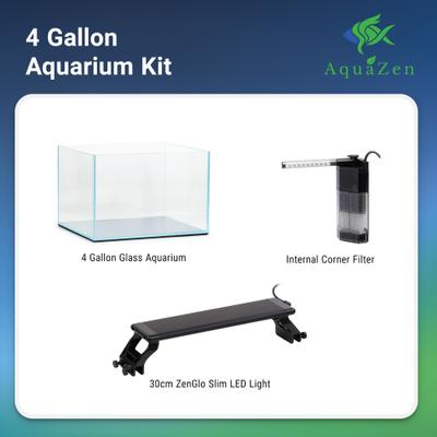 Show full view: AquaZen Rimless Desktop Aquarium Kit, 4-gal slide 3 of 4