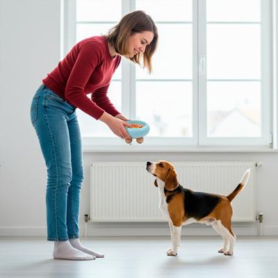 Show full view: P.T. Supply Co. Elevated Bubble Shaped Stoneware Elevated Dog & Cat Bowl, Blue slide 7 of 8