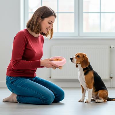 Show full view: P.T. Supply Co. Elevated Bubble Shaped Stoneware Elevated Dog & Cat Bowl, Pink slide 6 of 9